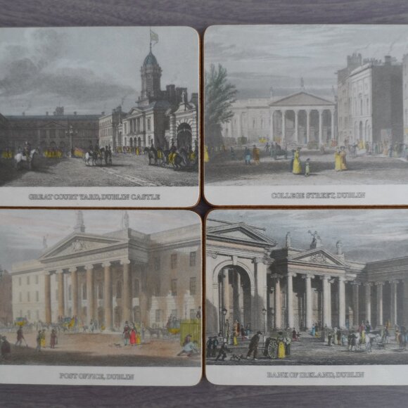 Vtg Set of 4 Lady Clare Dublin Pimpernel coasters- $18 - Picture 2 of 7